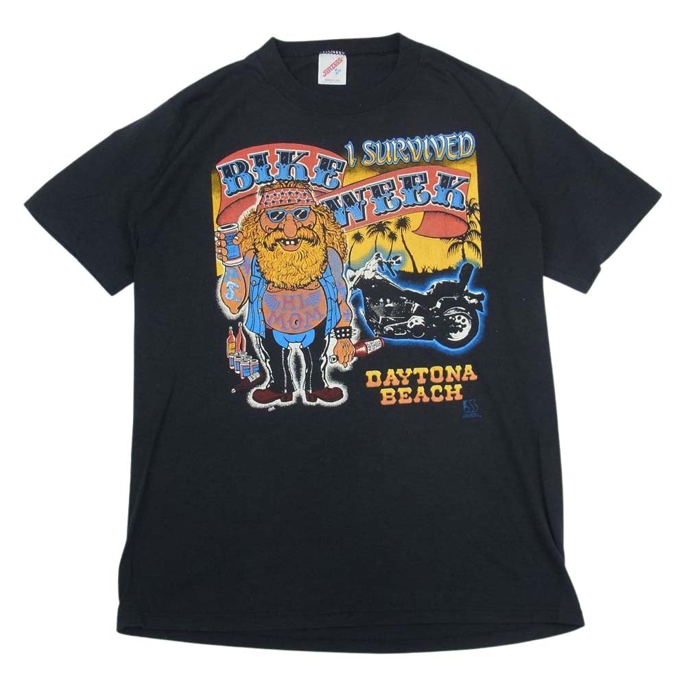 ジャージーズ 90s VINTAGE DAYTONA BEACH ヴィンテージ TEE 半袖 Tシャツ ブラック系 M【中古】