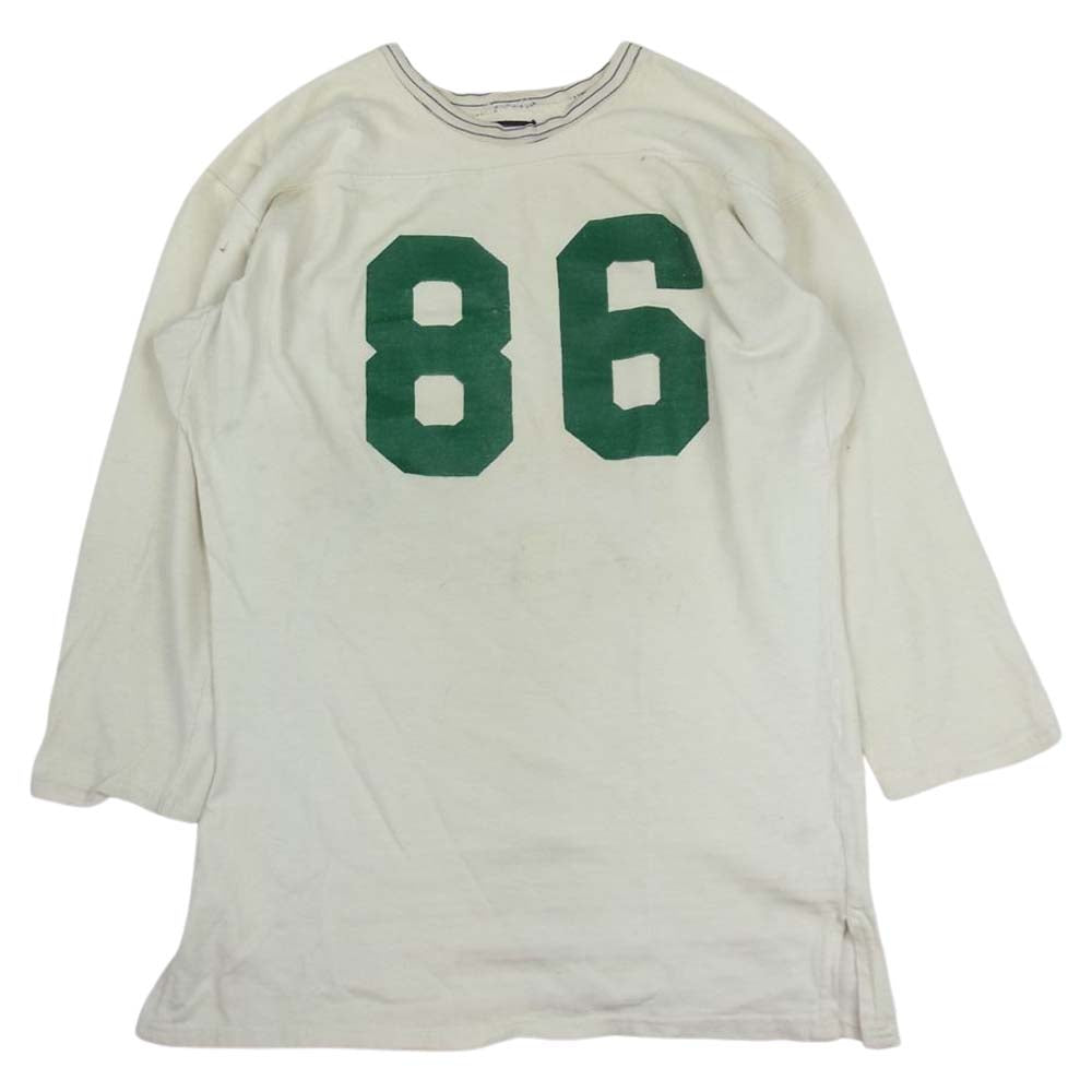 セコ 70s 80s VINTAGE ヴィンテージ フットボール シャツ オフホワイト系 L【中古】