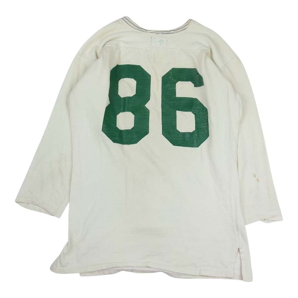 セコ 70s 80s VINTAGE ヴィンテージ フットボール シャツ オフホワイト系 L【中古】