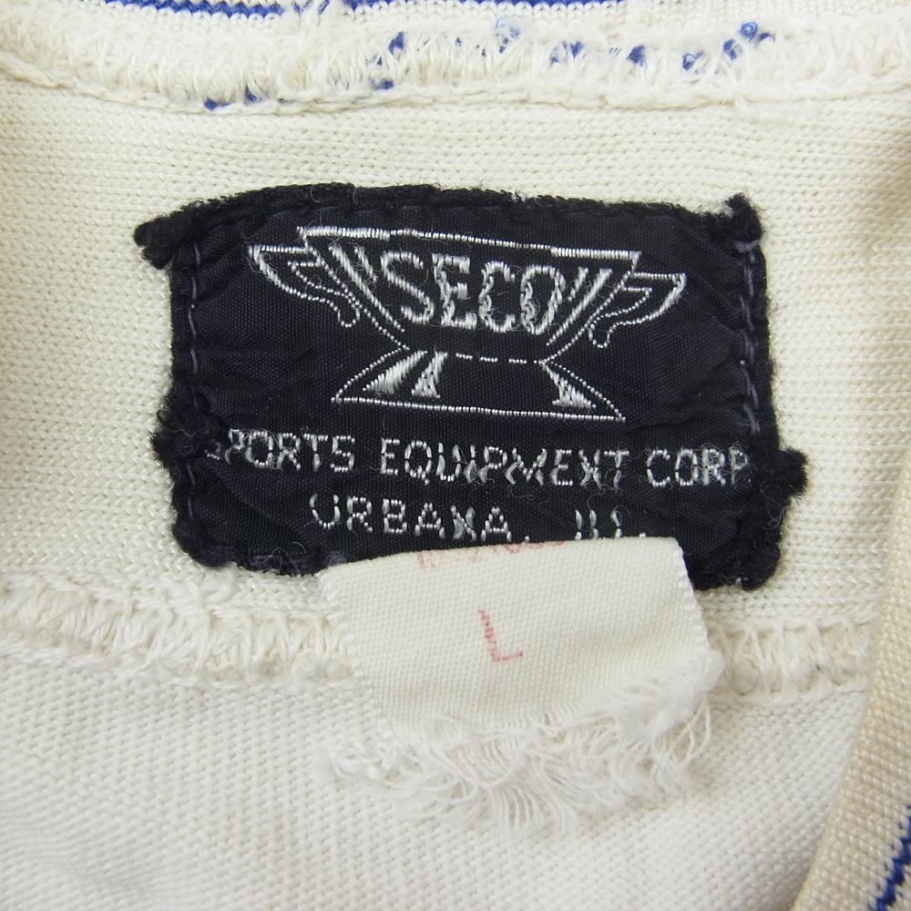セコ 70s 80s VINTAGE ヴィンテージ フットボール シャツ オフホワイト系 L【中古】