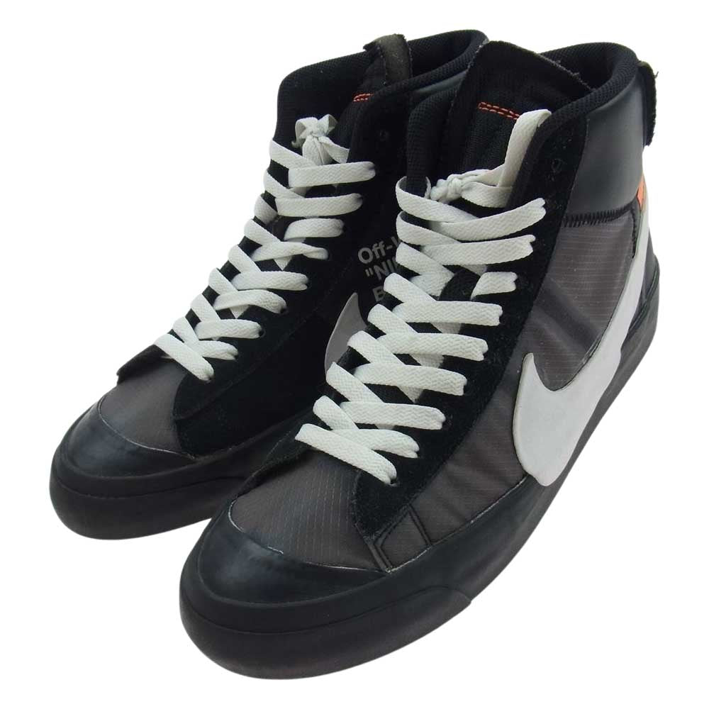 NIKE ナイキ AA3832-001 OFF-WHITE BLAZER STUDIO MID オフホワイト ブレーザー スタジオ ミッド スニーカー グレー系 ブラック系 ホワイト系 27.0cm【中古】