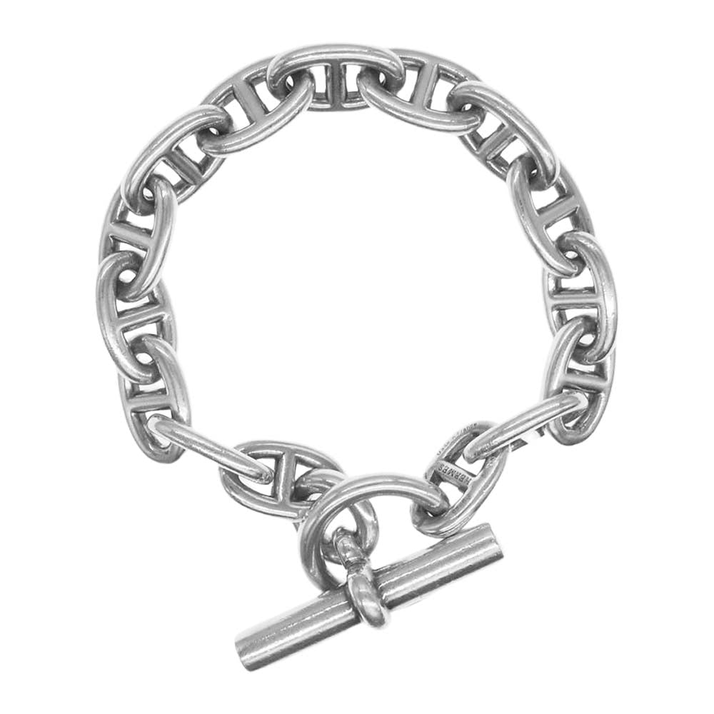 HERMES エルメス Chaine Dancre Bracelet MM 15 Links シェーヌ ダンクル ブレスレット MM 14コマ ブレスレット シルバー系【中古】