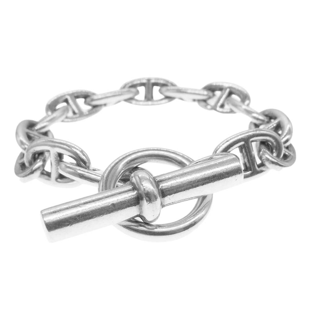 HERMES エルメス Chaine Dancre Bracelet MM 15 Links シェーヌ ダンクル ブレスレット MM 14コマ ブレスレット シルバー系【中古】