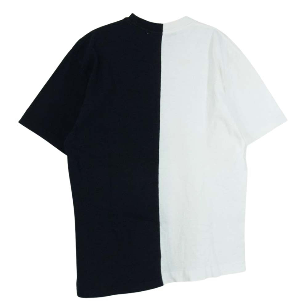 NEIGHBORHOOD ネイバーフッド × A BATHING APE アベイシングエイプ ドッキング 切替 半袖 Tシャツ ブラック系 M【中古】