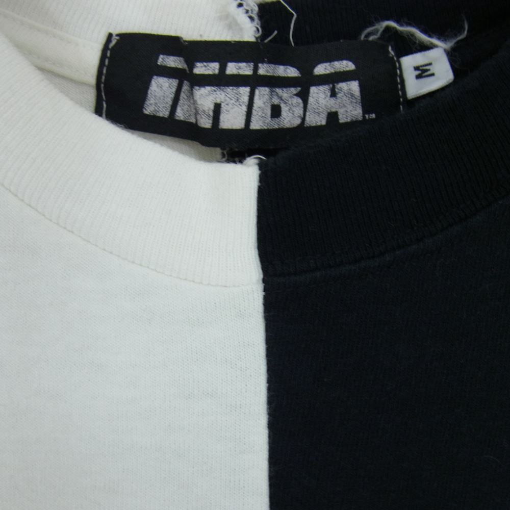 NEIGHBORHOOD ネイバーフッド × A BATHING APE アベイシングエイプ ドッキング 切替 半袖 Tシャツ ブラック系 M【中古】