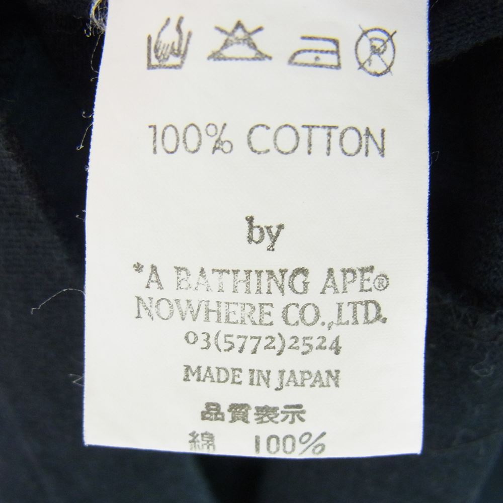 NEIGHBORHOOD ネイバーフッド × A BATHING APE アベイシングエイプ ドッキング 切替 半袖 Tシャツ ブラック系 M【中古】