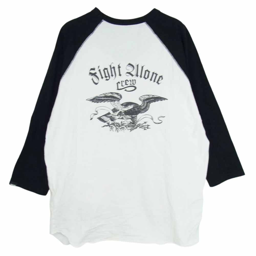 NEIGHBORHOOD ネイバーフッド TSNH-CS11 イーグル ロゴ プリント 袖切替 7分袖 ラグラン Tシャツ ブラック系 2【中古】