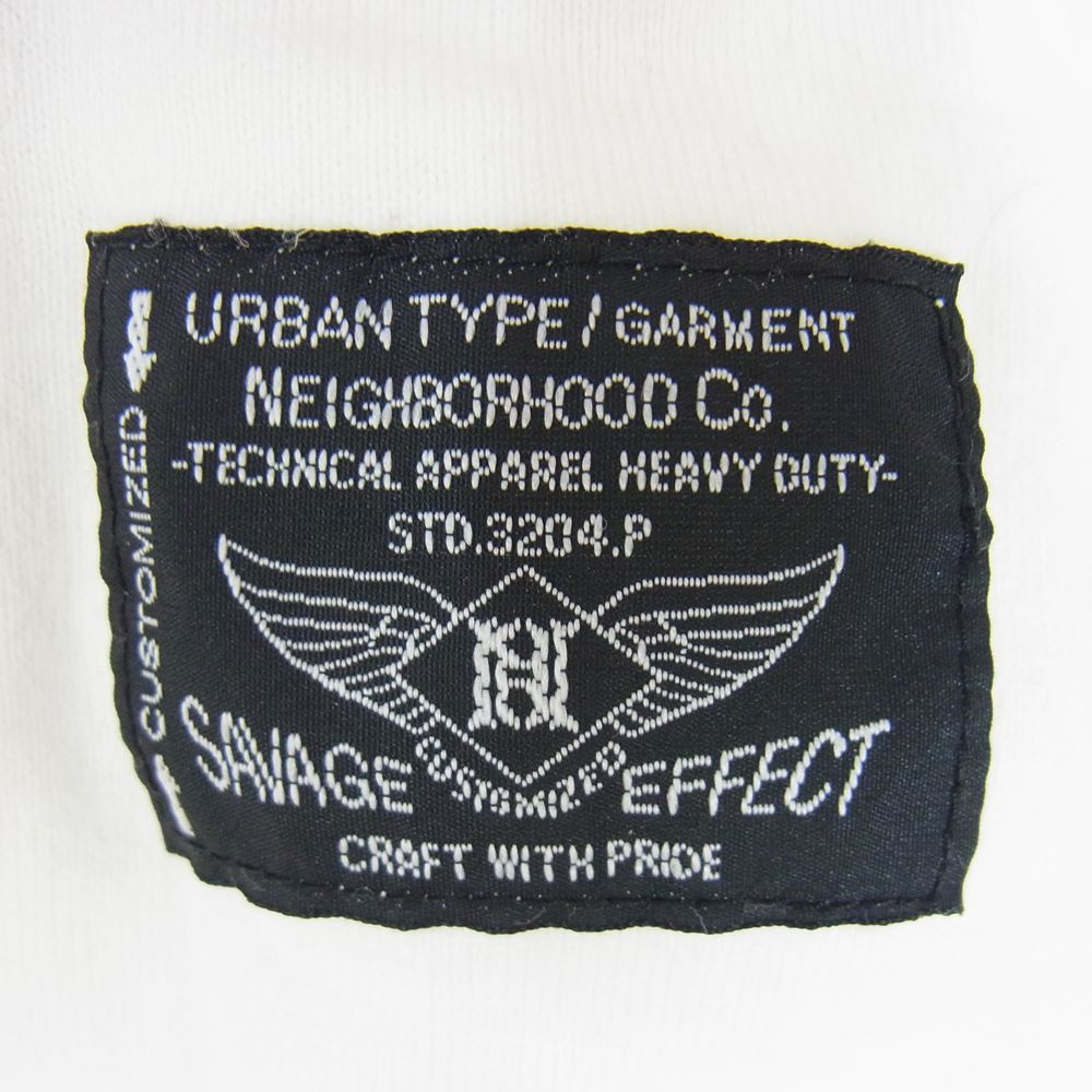 NEIGHBORHOOD ネイバーフッド TSNH-CS11 イーグル ロゴ プリント 袖切替 7分袖 ラグラン Tシャツ ブラック系 2【中古】