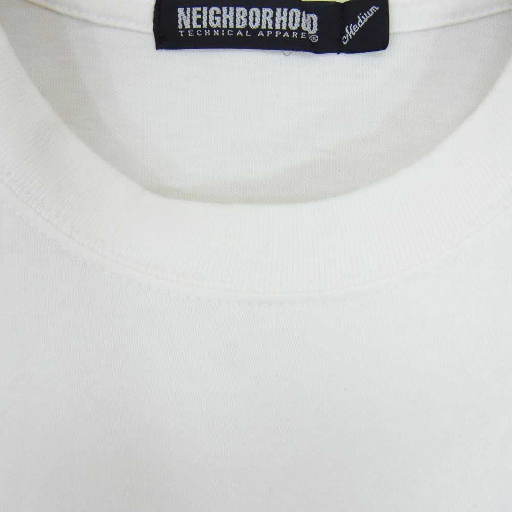 NEIGHBORHOOD ネイバーフッド ロゴ プリント クルーネック 半袖 Tシャツ ホワイト系 M【中古】