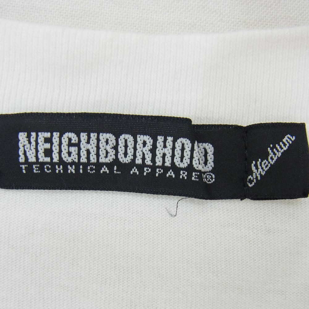 NEIGHBORHOOD ネイバーフッド ロゴ プリント クルーネック 半袖 Tシャツ ホワイト系 M【中古】
