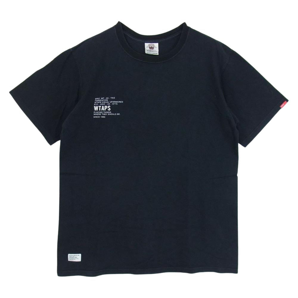 WTAPS ダブルタップス BULLINK社製 PLACING THINGS バック プリント 半袖 Tシャツ ブラック系 L【中古】