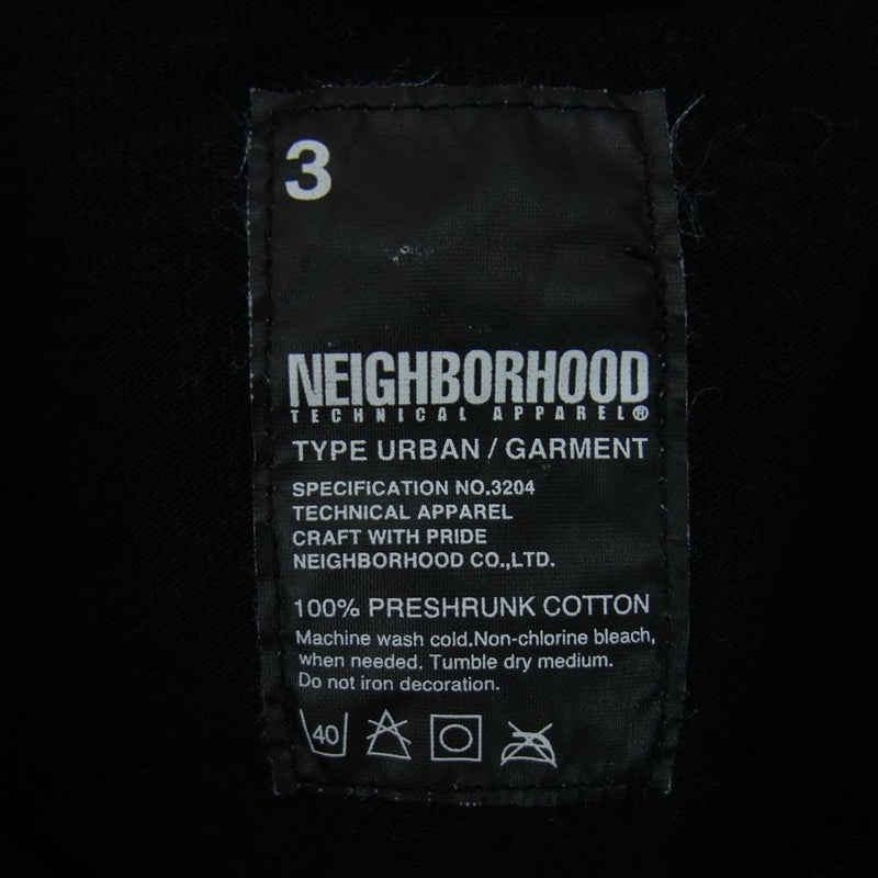 NEIGHBORHOOD ネイバーフッド CONGRESS ONE LEAVE バック プリント 半袖 Tシャツ ブラック系 3【中古】