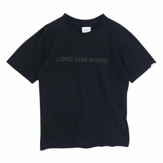 WTAPS ダブルタップス 21SS LONG LIVE WTAPS ロゴ 半袖 Tシャツ ブラック系 02【中古】