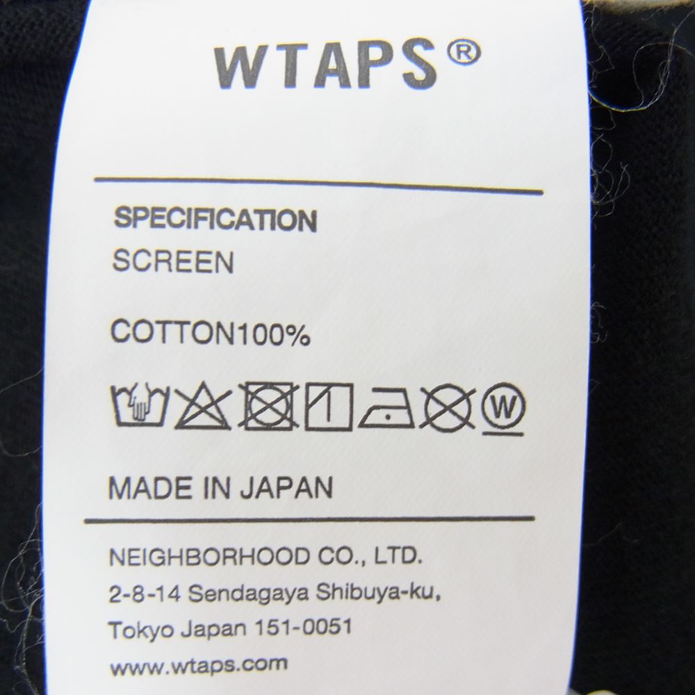 WTAPS ダブルタップス 21SS LONG LIVE WTAPS ロゴ 半袖 Tシャツ ブラック系 02【中古】