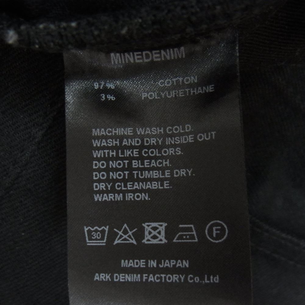 MINEDENIM マインデニム FPK107-91-322-7 スリムストレッチ 5ポケット デニム パンツ ブラック系 9【中古】
