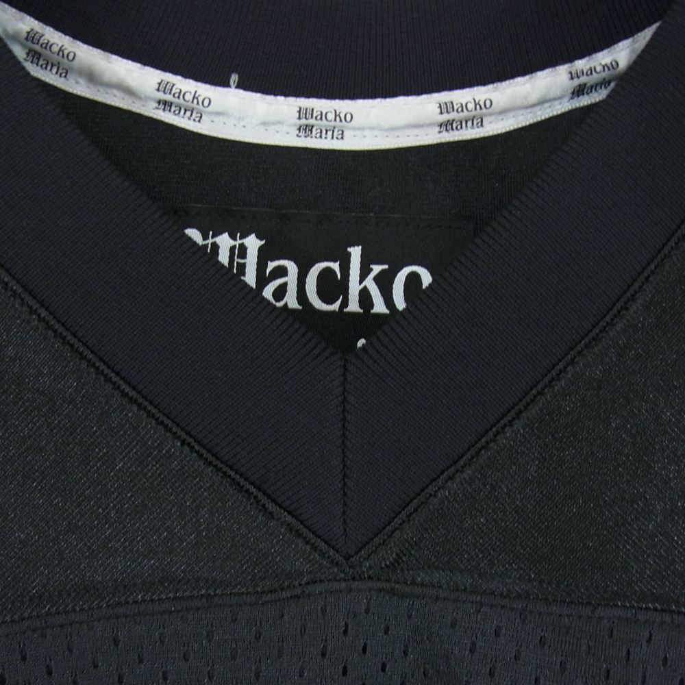WACKO MARIA ワコマリア TUPAC-WM-FT01 2PAC FOOTBALL JERSEY  フットボール ジャージー Tシャツ ブラック系 M【極上美品】【中古】