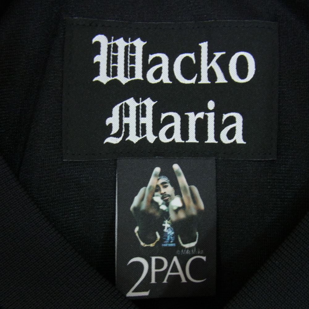 WACKO MARIA ワコマリア TUPAC-WM-FT01 2PAC FOOTBALL JERSEY  フットボール ジャージー Tシャツ ブラック系 M【極上美品】【中古】