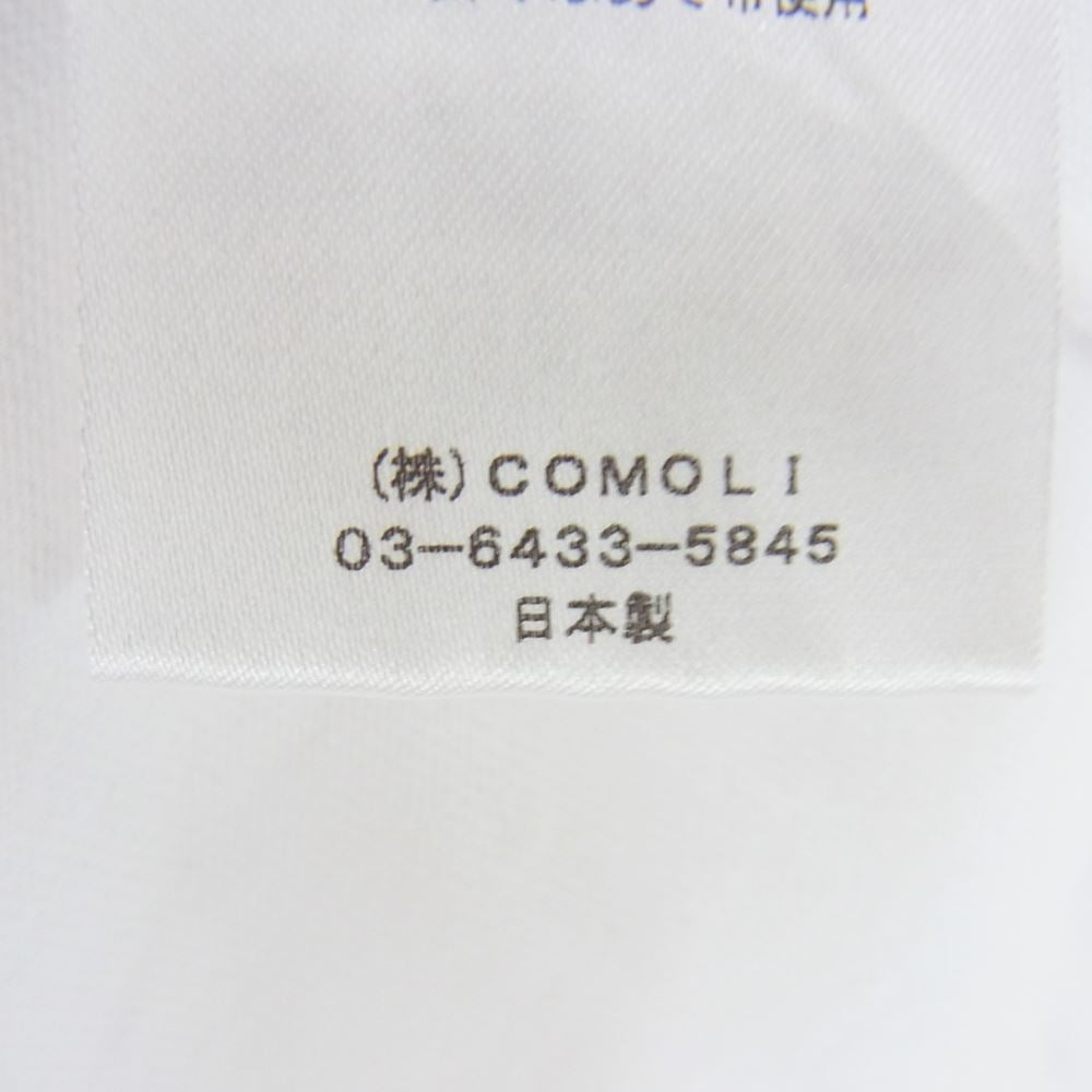 COMOLI コモリ 20AW S03-05003 フットボール 長袖 Tシャツ WHITE ホワイト系【中古】