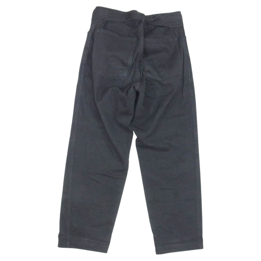 COMOLI コモリ 17SS K01-03005 ベルテッド デニム パンツ ブラック系 1【中古】