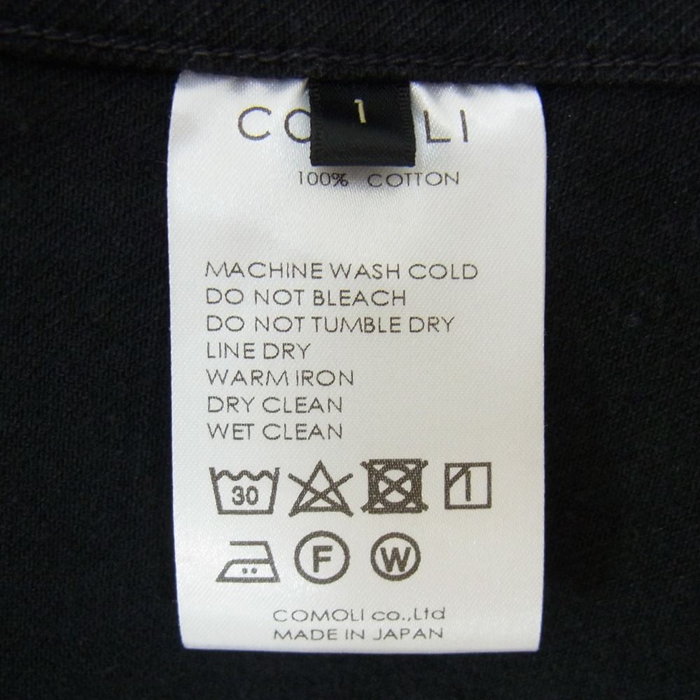 COMOLI コモリ 21AW U03-01013 ブラック デニム ワーク ジャケット ブラック系 1【中古】