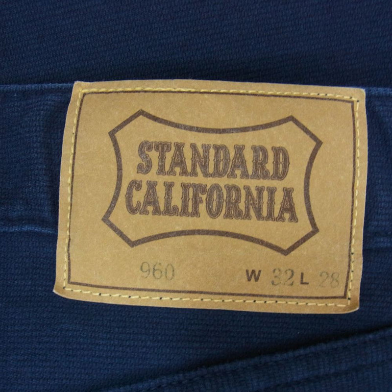 STANDARD CALIFORNIA スタンダードカリフォルニア SD Pique Pants ピケ パンツ ネイビー系 32【極上美品】【中古】