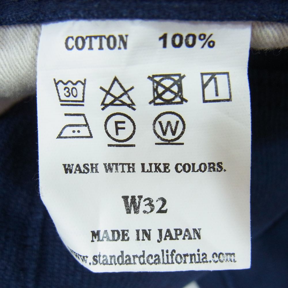 STANDARD CALIFORNIA スタンダードカリフォルニア SD Pique Pants ピケ パンツ ネイビー系 32【極上美品】【中古】