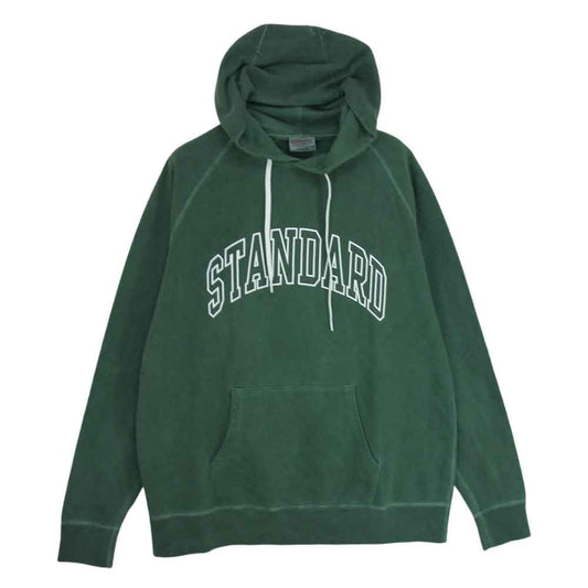 STANDARD CALIFORNIA スタンダードカリフォルニア Pima Cotton Hood Sweat ピマコットン フード スウェット プルパーカー グリーン系 M【極上美品】【中古】