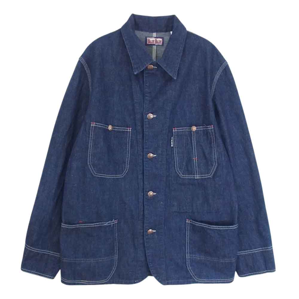 BLUE BLUE ブルーブルー デニム スタンダード カバーオール ジャケット インディゴブルー系 3【極上美品】【中古】