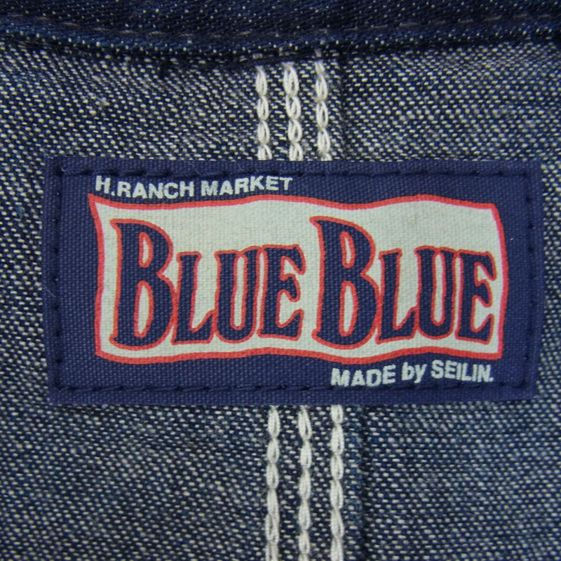BLUE BLUE ブルーブルー デニム スタンダード カバーオール ジャケット インディゴブルー系 3【極上美品】【中古】