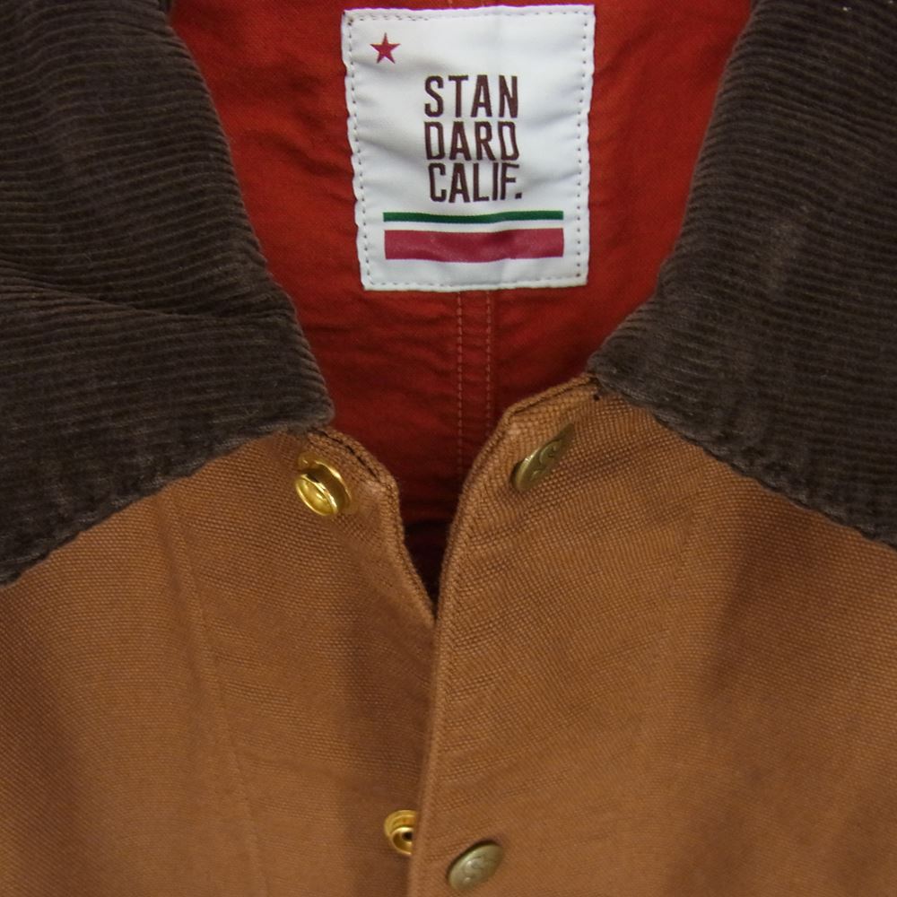 STANDARD CALIFORNIA スタンダードカリフォルニア カバーオール 襟コーデュロイ ジャケット ブラウン系 M【極上美品】【中古】