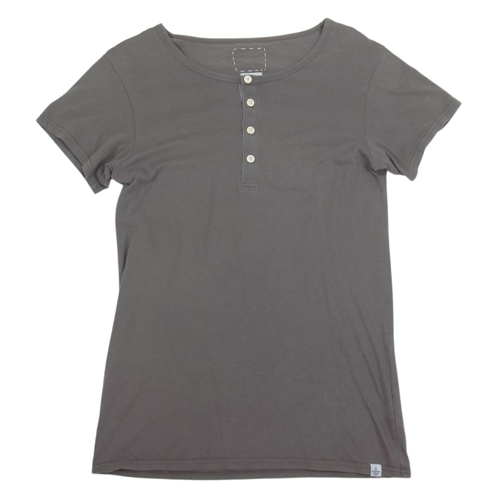 VISVIM ビズビム 14SS 0114105010006 D. SCOOP HENLEY S/S スクープ 半袖 ヘンリーネック Tシャツ ブラウン系 1【中古】
