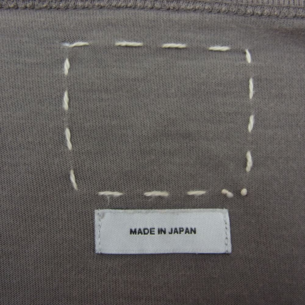 VISVIM ビズビム 14SS 0114105010006 D. SCOOP HENLEY S/S スクープ 半袖 ヘンリーネック Tシャツ ブラウン系 1【中古】