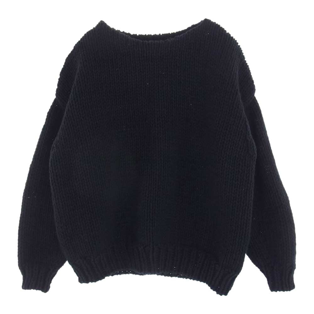 VISVIM ビズビム 22AW 0122205012002 AMPLUS BOATNECK HAND-KNIT アンプラス ボートネック ハンド ニット セーター ブラック系 1【中古】