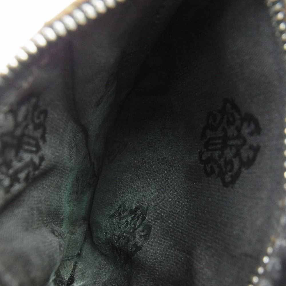 CHROME HEARTS クロムハーツ（原本無） 3FOLD 3フォールド クロスボタン レザー ウォレット ブラック系【中古】