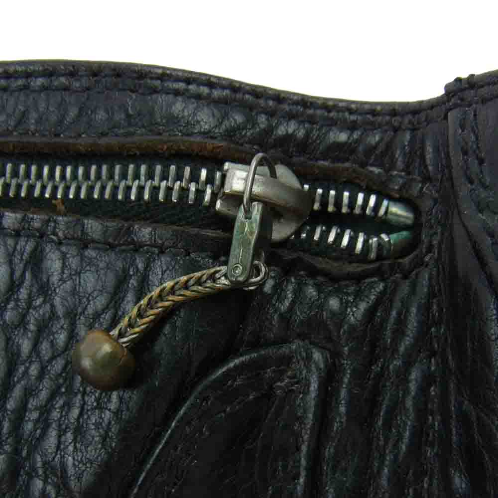 CHROME HEARTS クロムハーツ（原本無） 3FOLD 3フォールド クロスボタン レザー ウォレット ブラック系【中古】