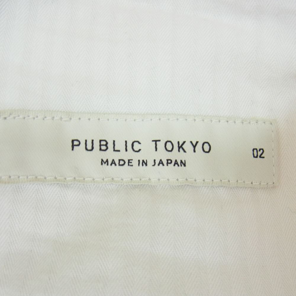 パブリックトウキョウ 700540011 カラーワイド デニム パンツ ステッチ オフホワイト系 2【中古】