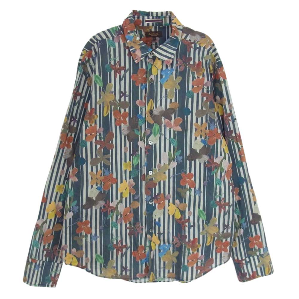 Paul Smith ポール・スミス 214378 総柄 花柄 フラワー 長袖 シャツ マルチカラー系 L【中古】