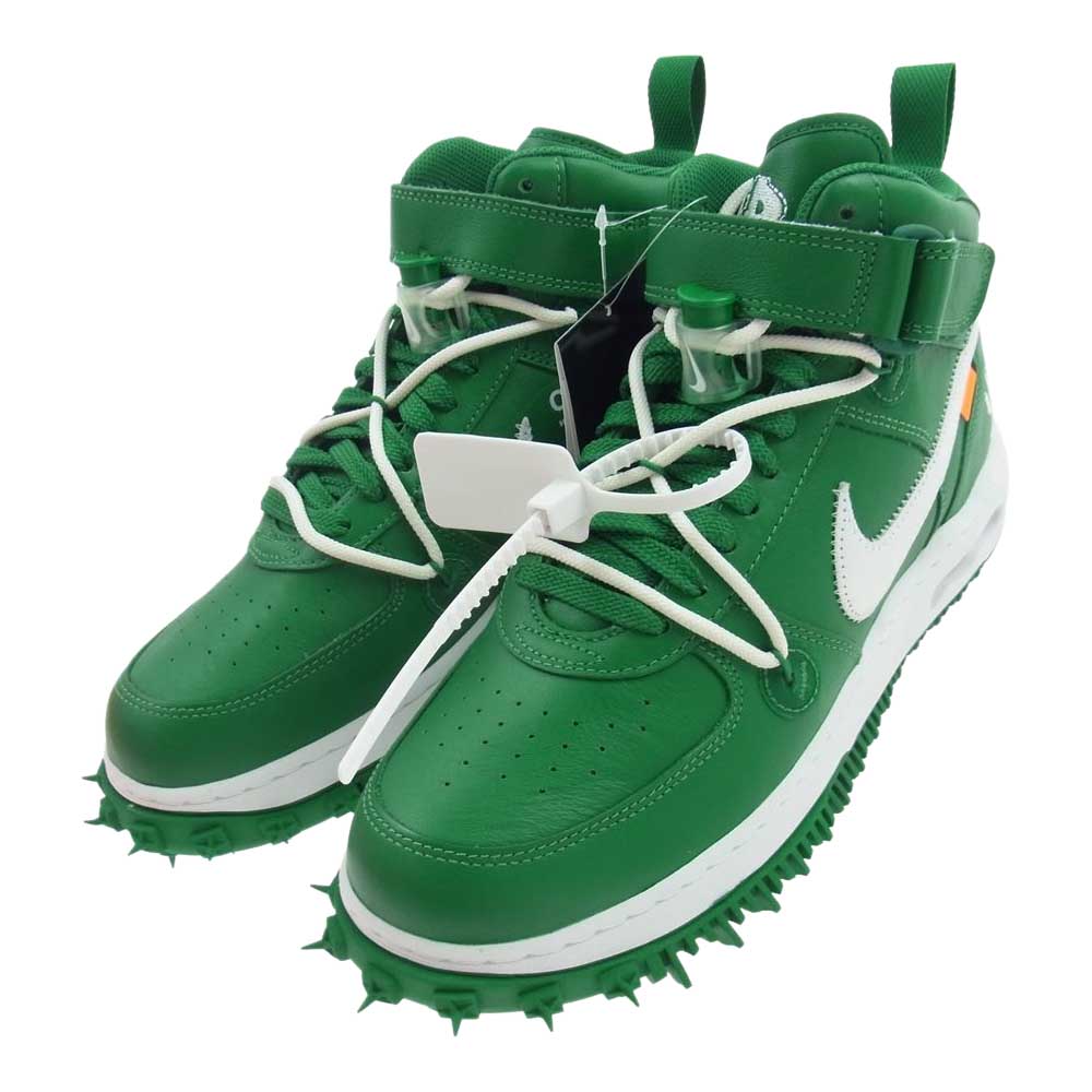 NIKE ナイキ DR0500-300 × Off-White オフホワイト Air Force 1 Mid SP LTHR Pine Green エアフォース ミッド パイン グリーン グリーン系 27cm【新古品】【未使用】【中古】