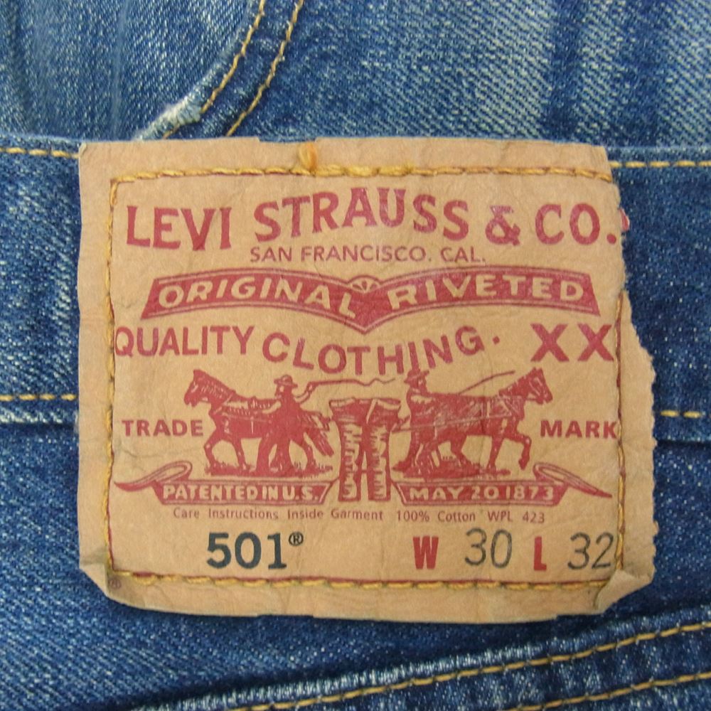 Levi's リーバイス PCL15-101 501 スモールE ボタンフライ デニムパンツ ジーンズ インディゴブルー系 W30 L32【中古】