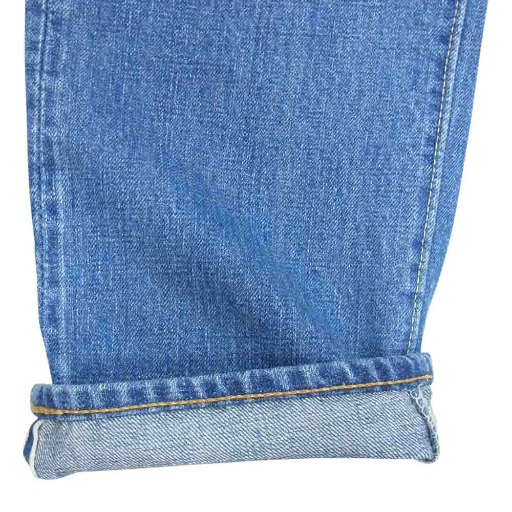 オアスロウ Lot107 ジップ ストレート デニム パンツ インディゴブルー系 S【中古】