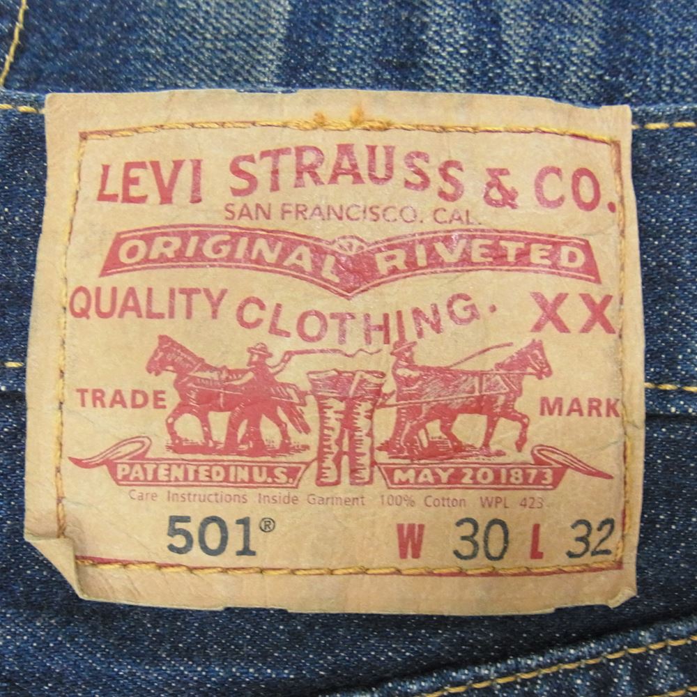 Levi's リーバイス 08501-0044 復刻 501 ボタンフライ ストレート デニム パンツ W30 L32【中古】