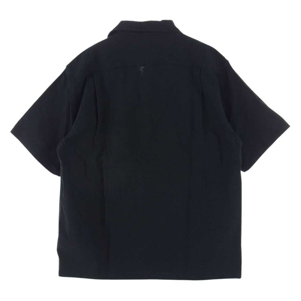 FULLCOUNT フルカウント 4068 Open Collar Shirt オープンカラー リネンコットンキャンバス 半袖 シャツ ブラック系 38【中古】