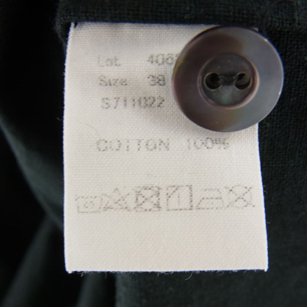 FULLCOUNT フルカウント 4068 Open Collar Shirt オープンカラー リネンコットンキャンバス 半袖 シャツ ブラック系 38【中古】