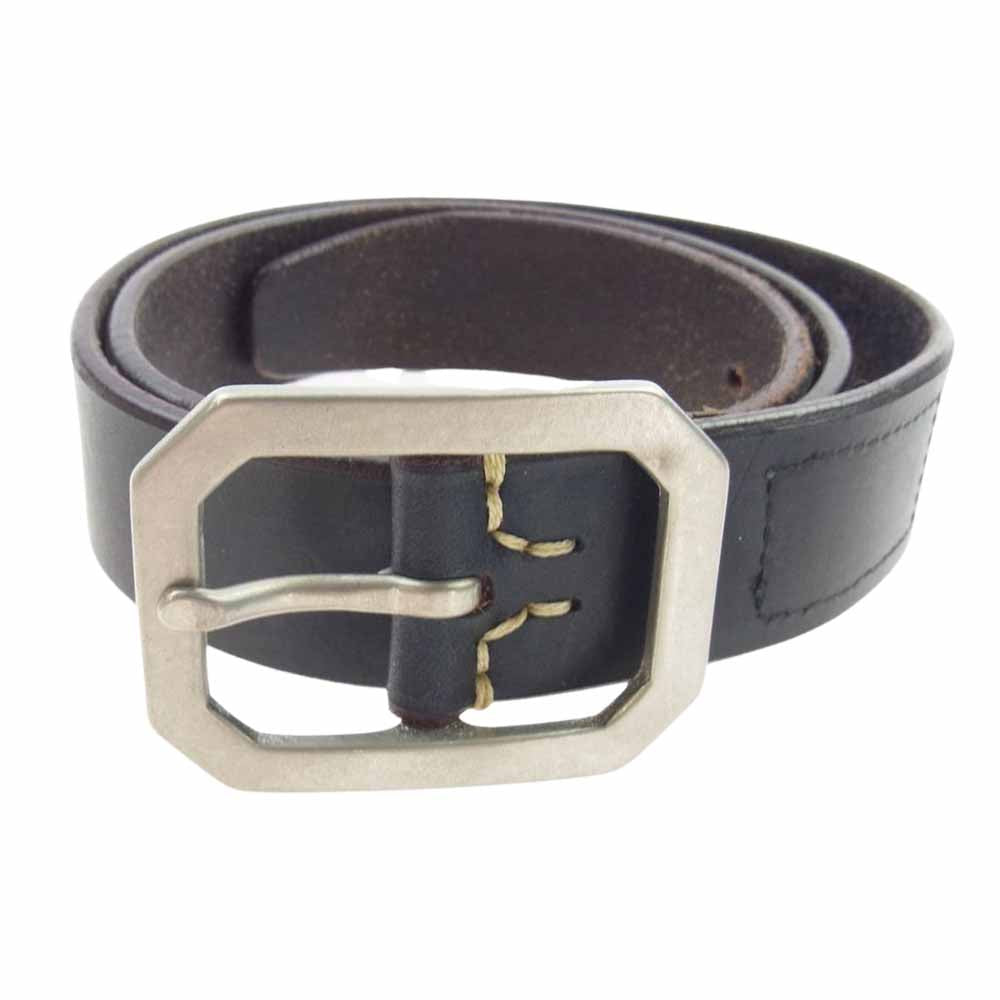 ヴィンテージワークス DH5713 18490 8角オリジナルバックル ベジタブルタンニンレザー ベルト ブラック系【中古】