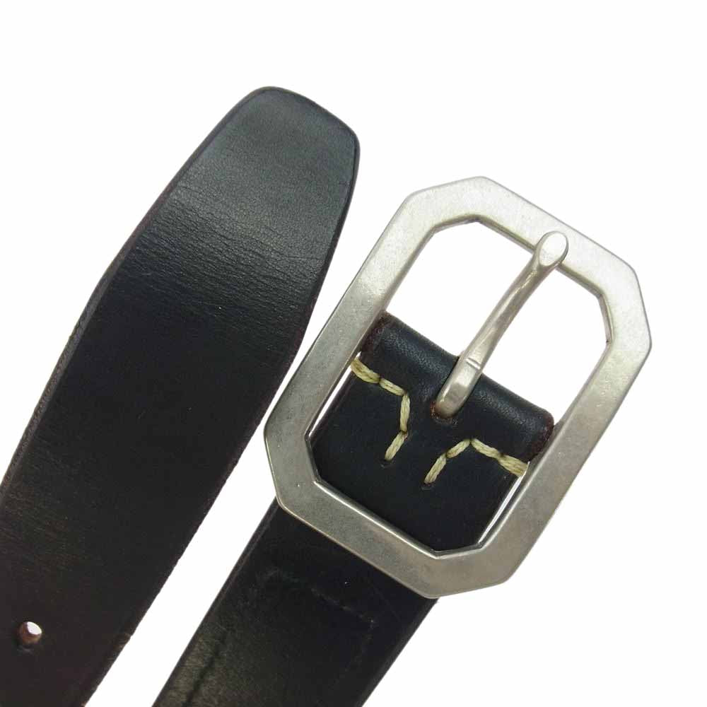 ヴィンテージワークス DH5713 18490 8角オリジナルバックル ベジタブルタンニンレザー ベルト ブラック系【中古】