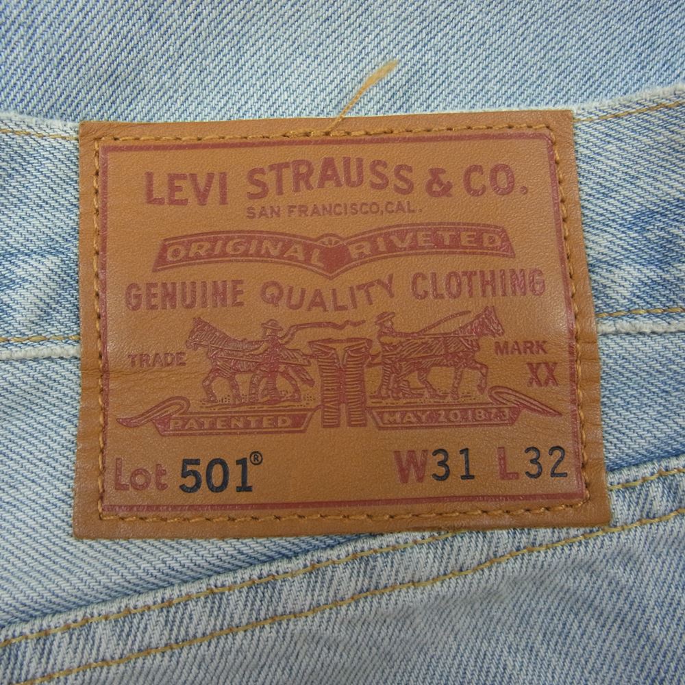 Levi's リーバイス PC9-00501-2888 501 復刻 USA製 W31/L32 ボタンフライ ストレート デニムパンツ ジーンズ ライトブルー系 W31 L32【中古】