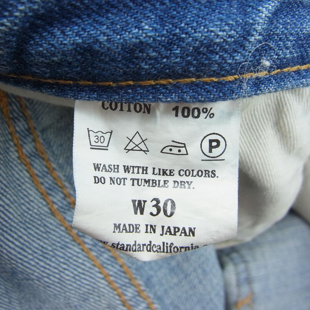 STANDARD CALIFORNIA スタンダードカリフォルニア ジップフライ 5ポケット デニムパンツ ジーンズ ライトブルー系 30【中古】