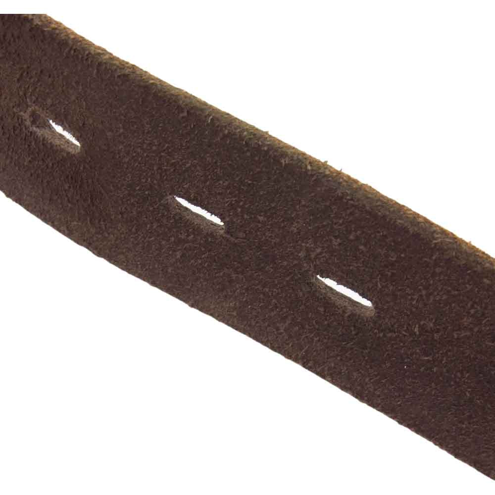 HTC エイチティーシー フラワースタッズ レザー ベルト ダークブラウン