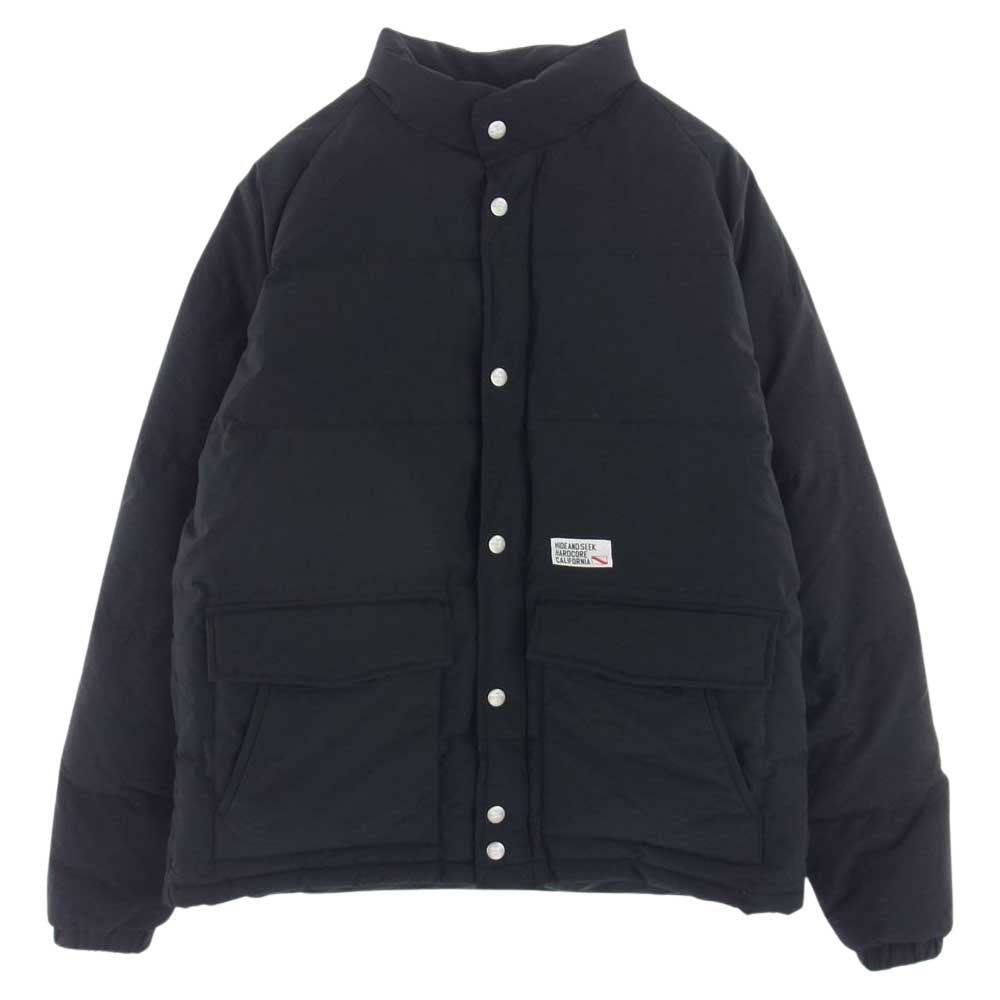 HideandSeek ハイドアンドシーク 19AW DOWN JACKET 撥水コットンナイロン ダウンジャケット ブラック系【中古】