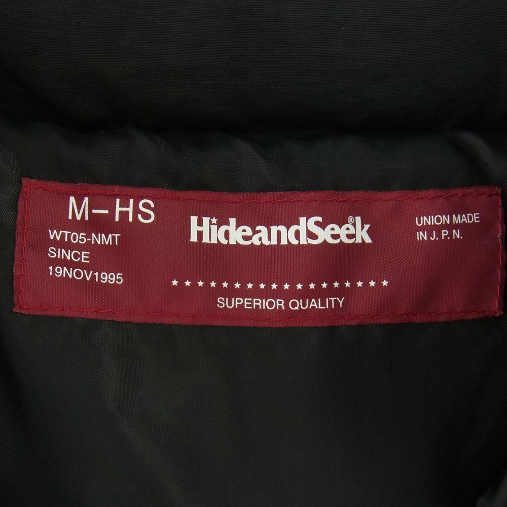 HideandSeek ハイドアンドシーク 19AW DOWN JACKET 撥水コットンナイロン ダウンジャケット ブラック系【中古】